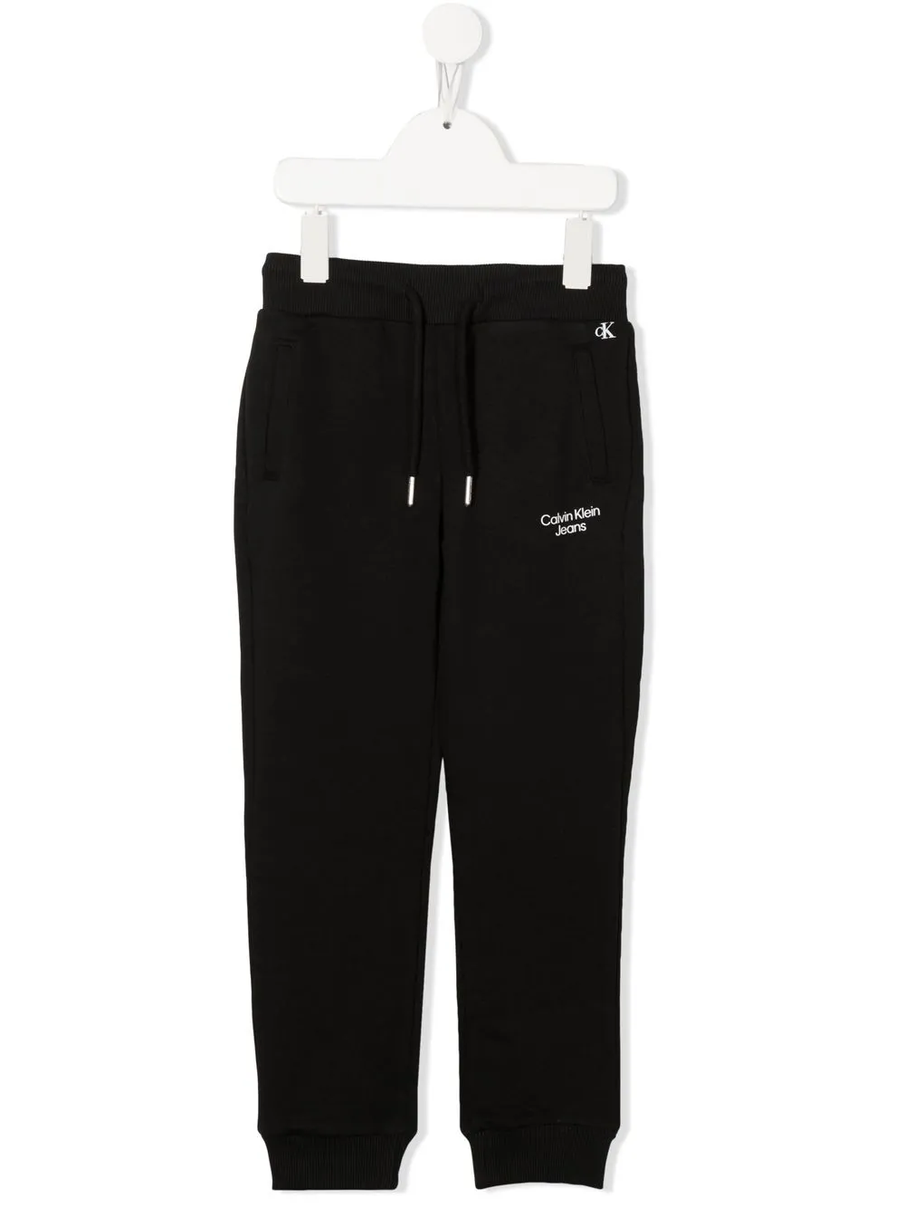 

Calvin Klein Kids pants con logo estampado - Negro