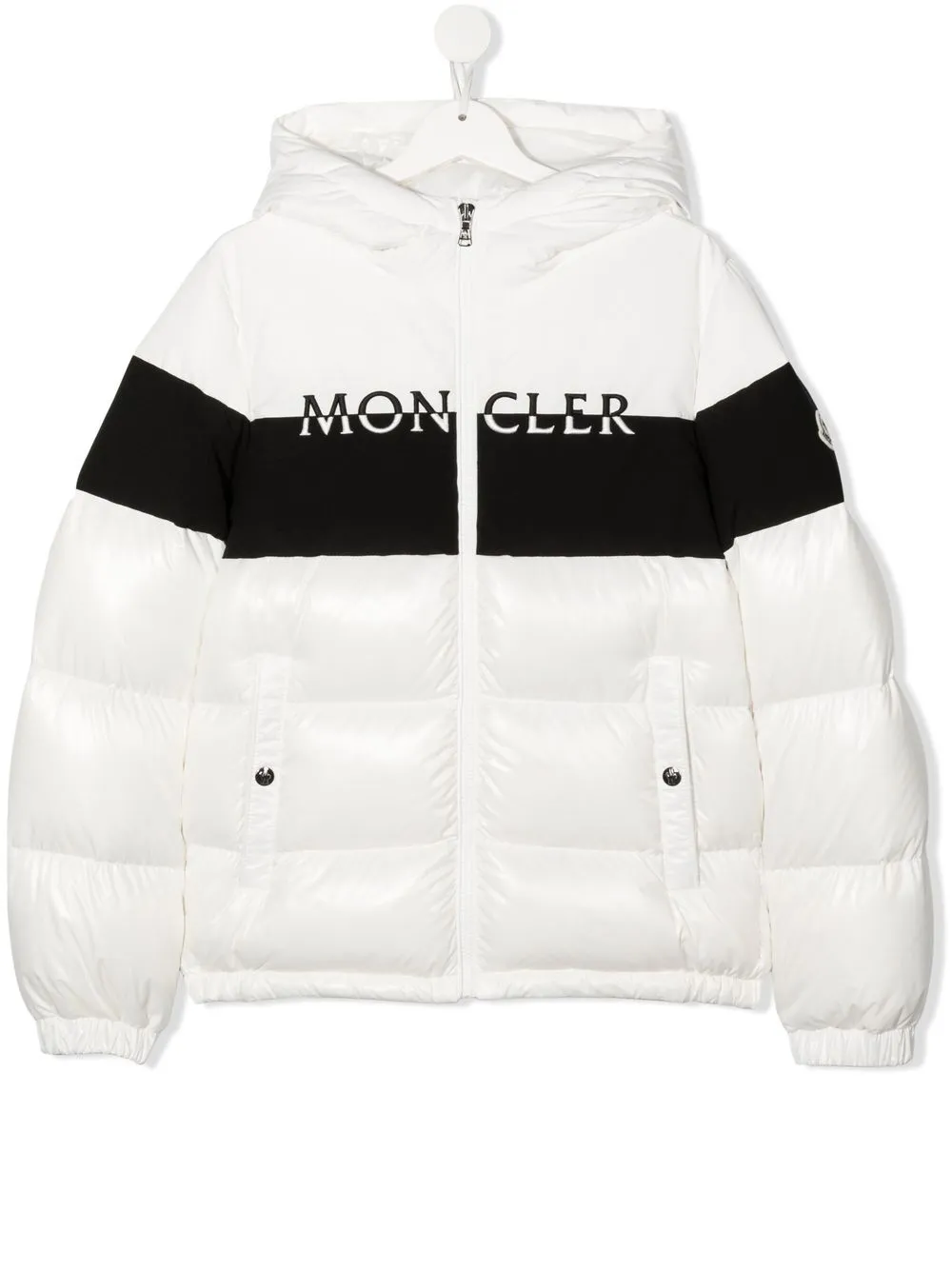 

Moncler Enfant logo-print padded jacket - White