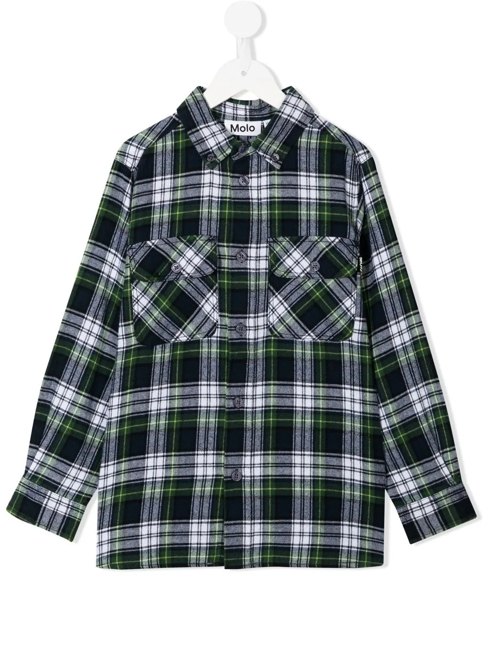 

Molo camisa con botones y cuadros estampados - Verde