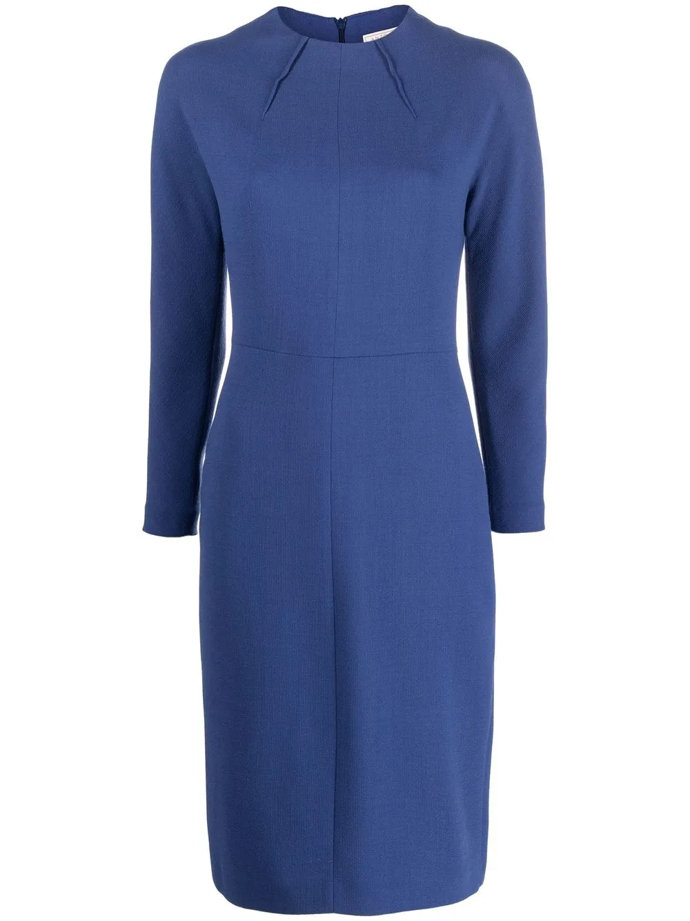 

Antonelli pleat-neckline detail dress - Blue