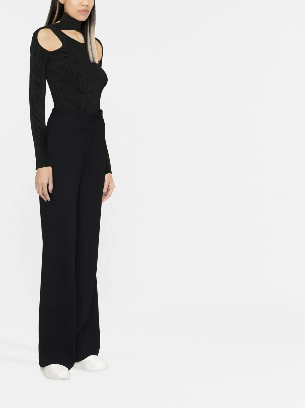  Stella Mccartney Klassische Bootcut Hose   Schwarz 