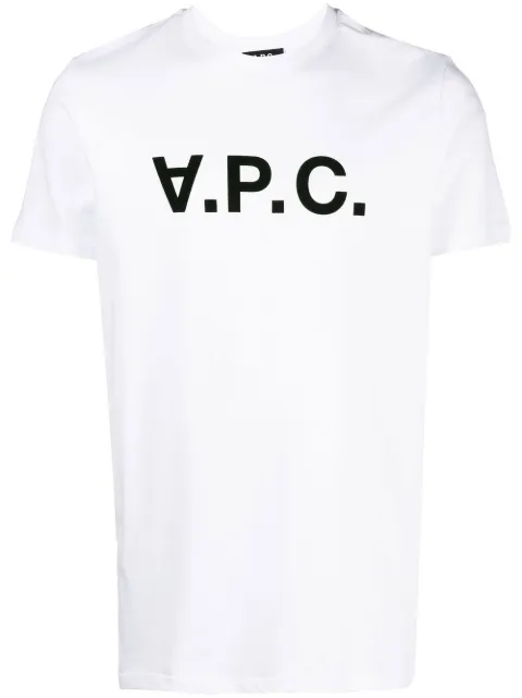 A.P.C. flock-logo short sleeved T-shirt