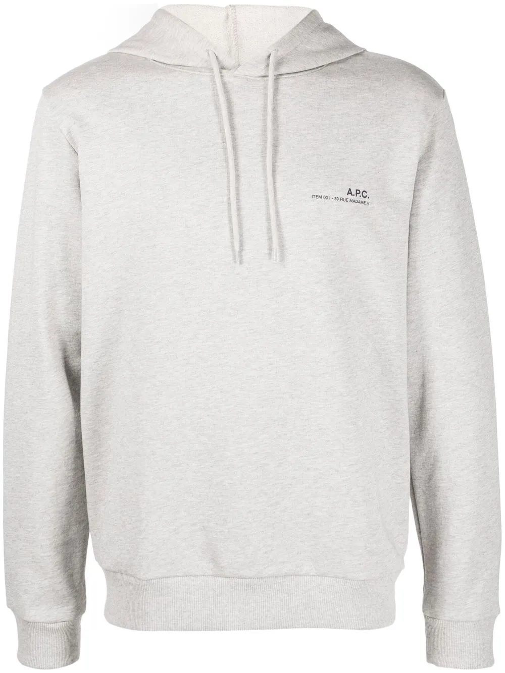 

A.P.C. Item logo-print hoodie - Grey