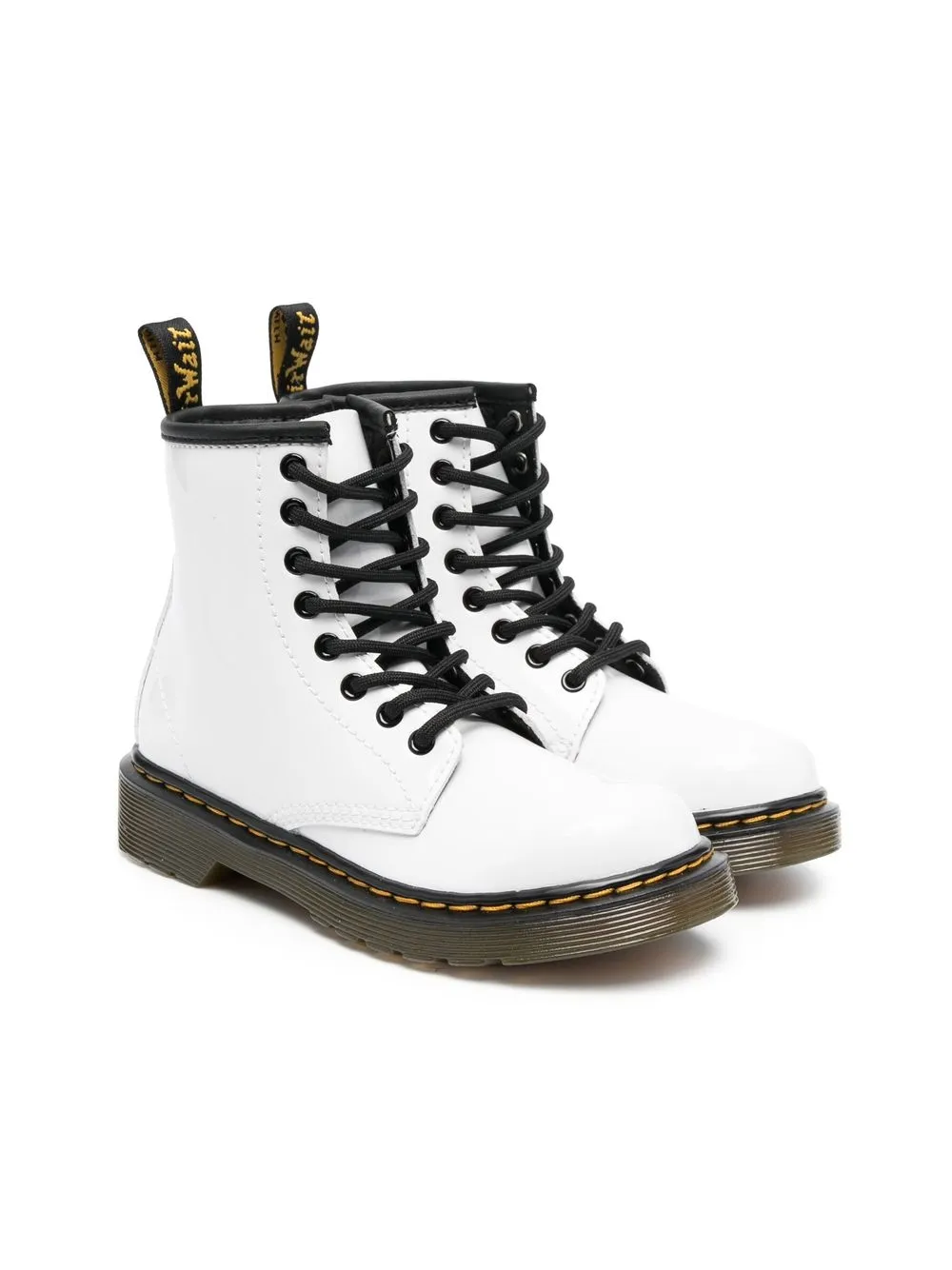 

Dr. Martens Kids botas con agujetas - Blanco