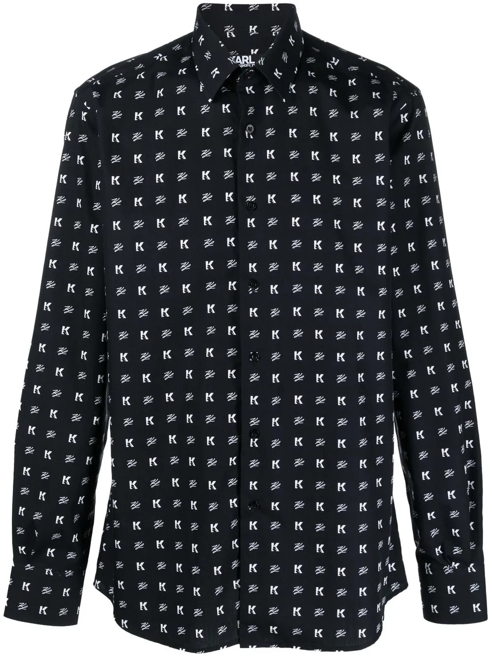 

Karl Lagerfeld camisa con logo estampado - Negro