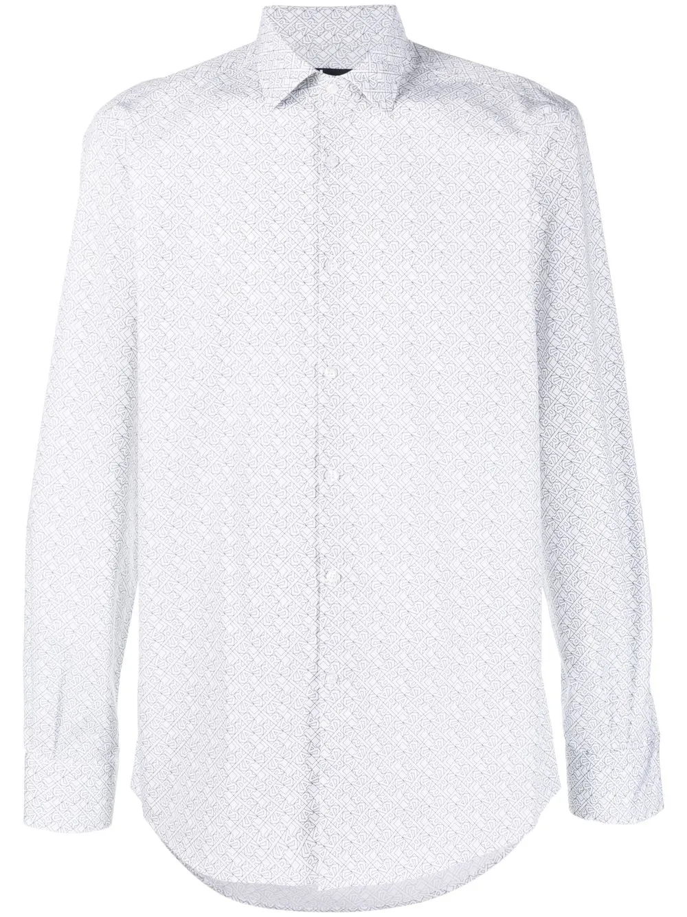 

Karl Lagerfeld monogram-print cotton shirt - White