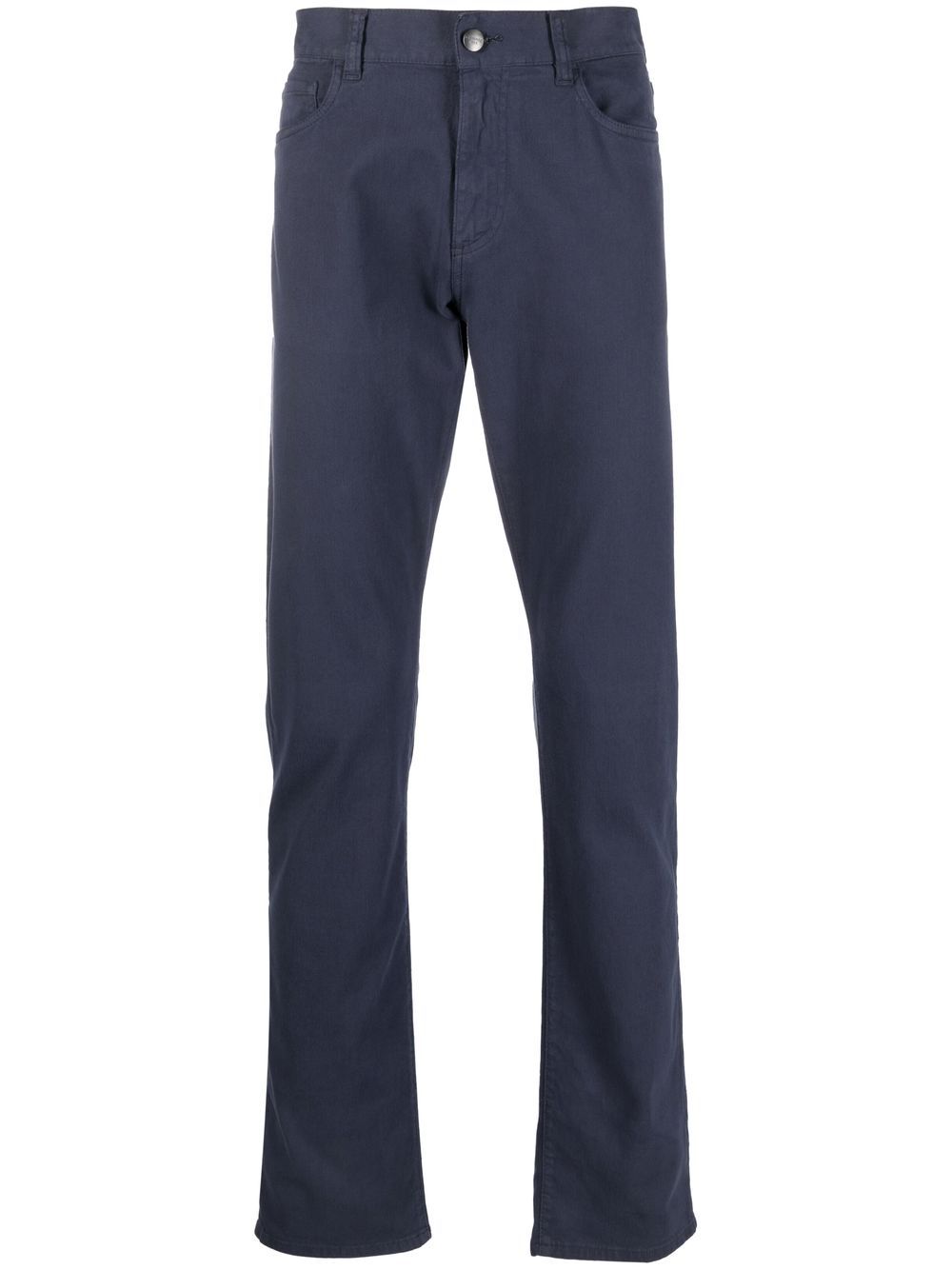 

Canali pantalones chinos ajustados de tiro alto - Azul