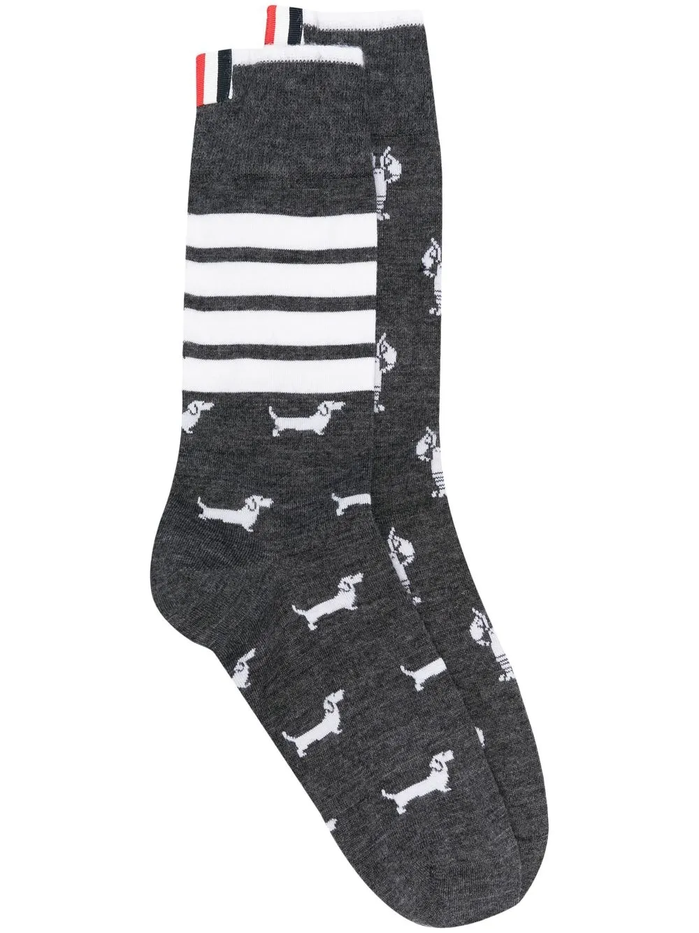 

Thom Browne lobster-pattern print socks - Grey