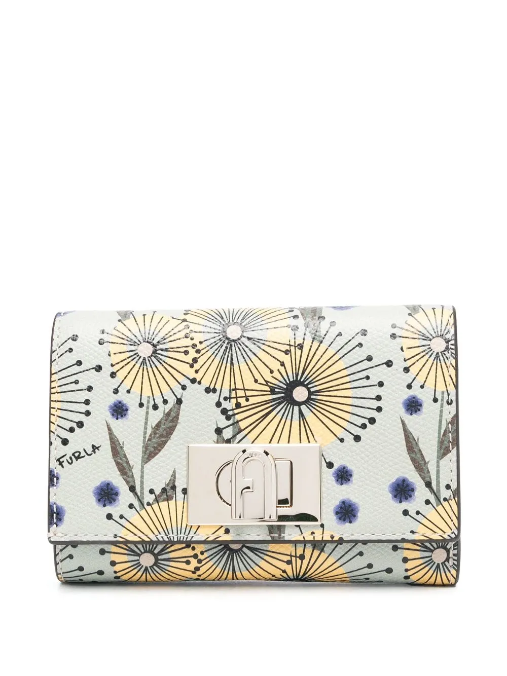 

Furla floral-print tri-fold wallet - Green