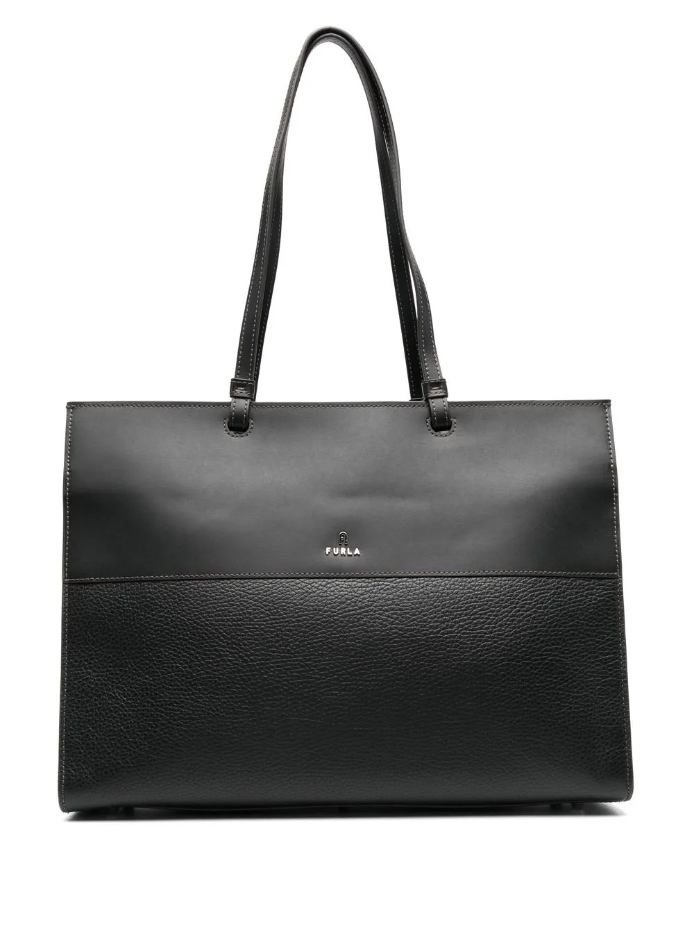 

Furla tote grande con diseño texturizado - Negro