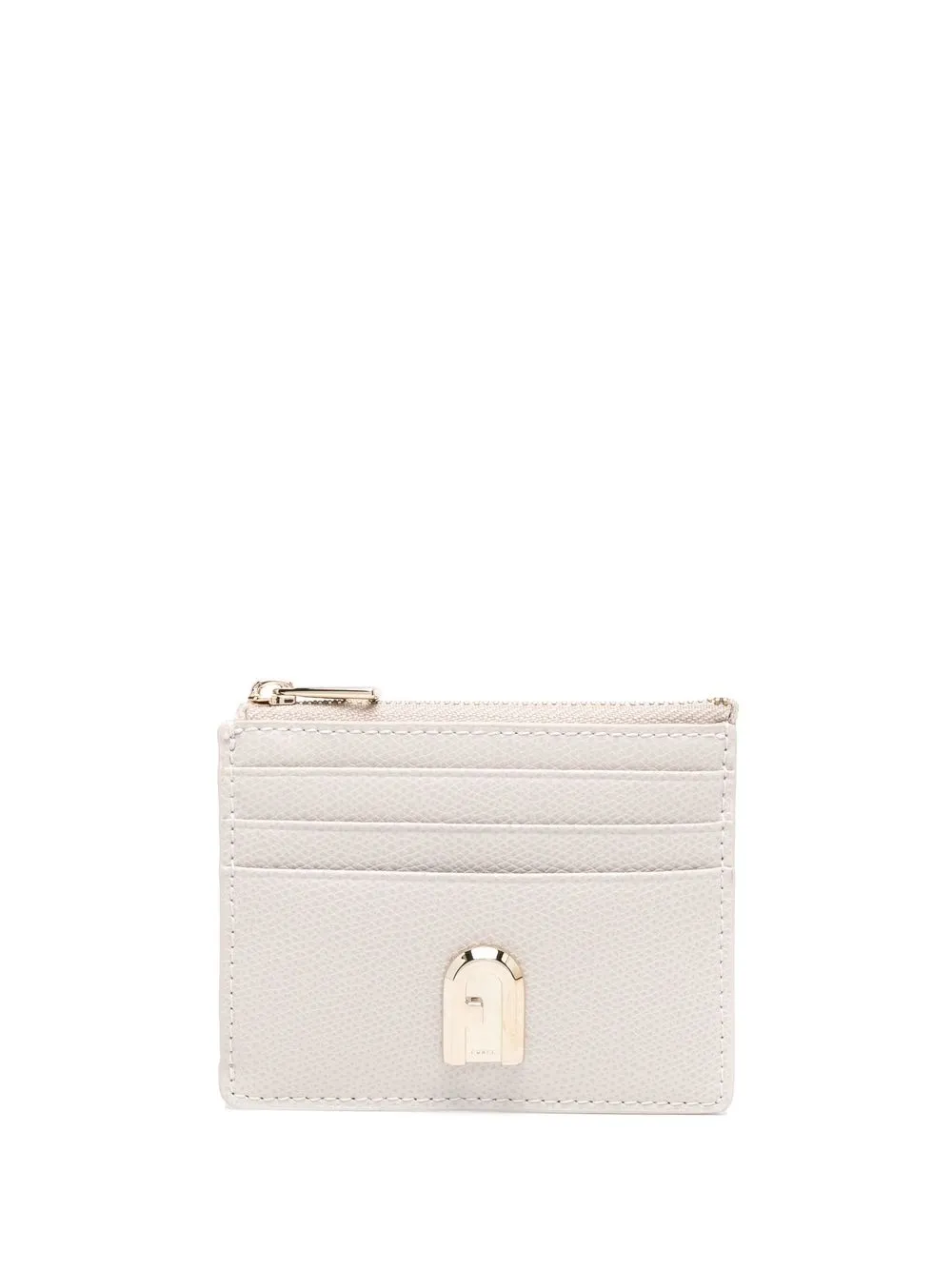 

Furla 1927 logo-plaque leather cardholder - Neutrals