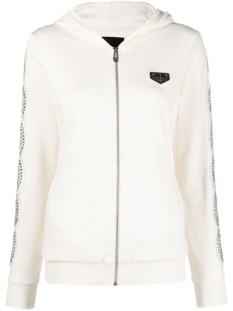 Philipp Plein Crystal Cable embellished hoodie Women