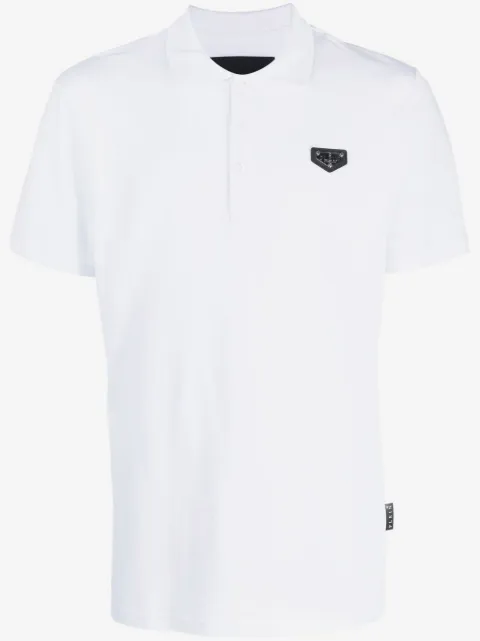 Philipp Plein playera tipo polo con placa del logo