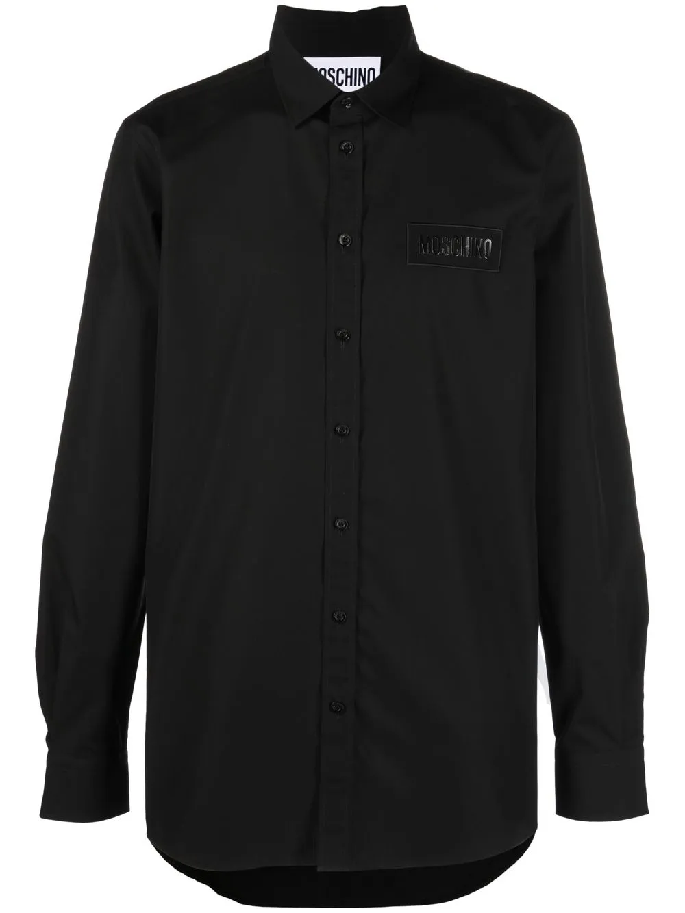 

Moschino camisa con logo bordado - Negro