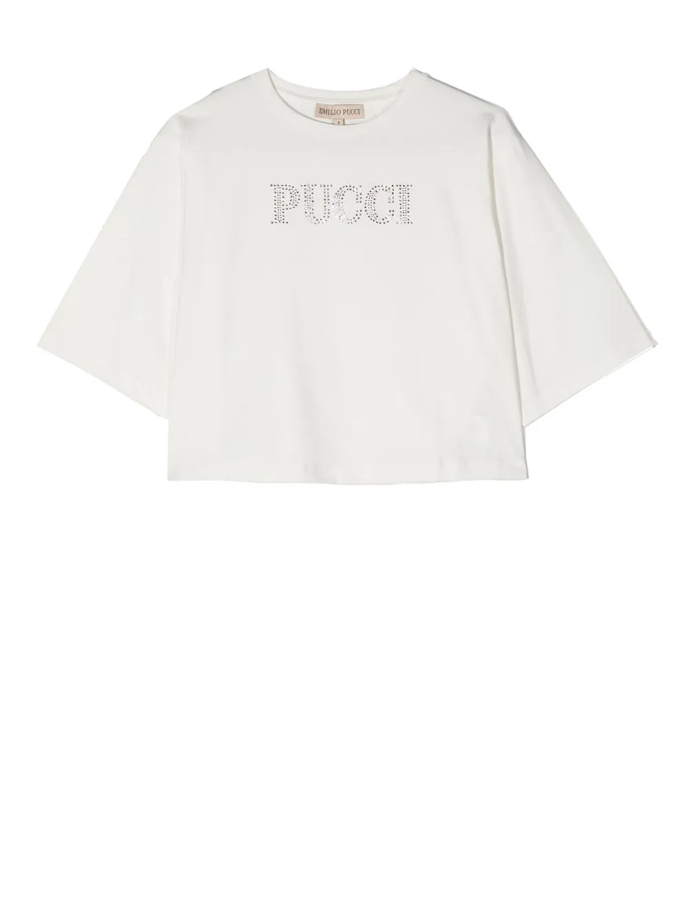 

PUCCI Junior sequin logo T-shirt - White