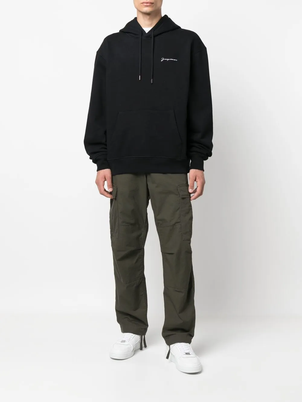 Jacquemus Hoodie met geborduurd logo - Zwart