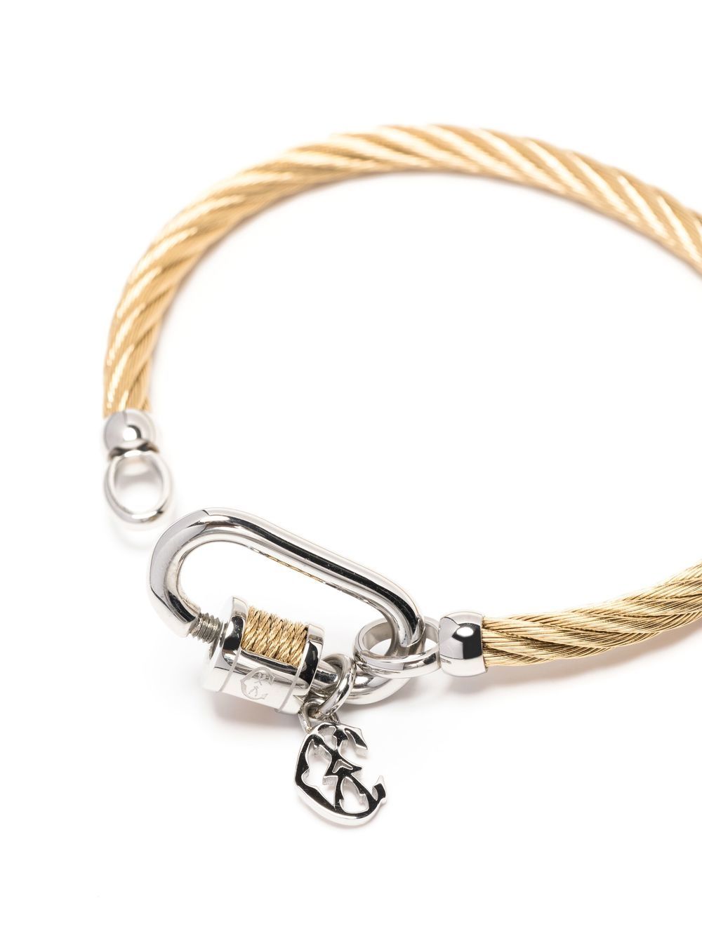 Shop Charriol Forever Lock Cable Bangle In Gold