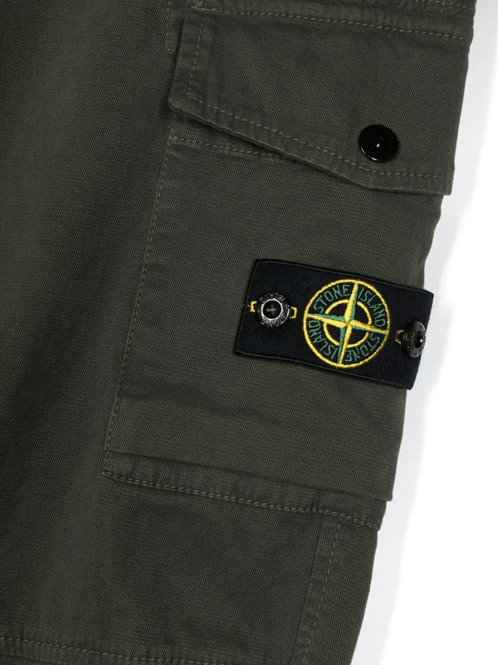  Stone Island Junior Cargohose Mit Logo Patch   Grün 