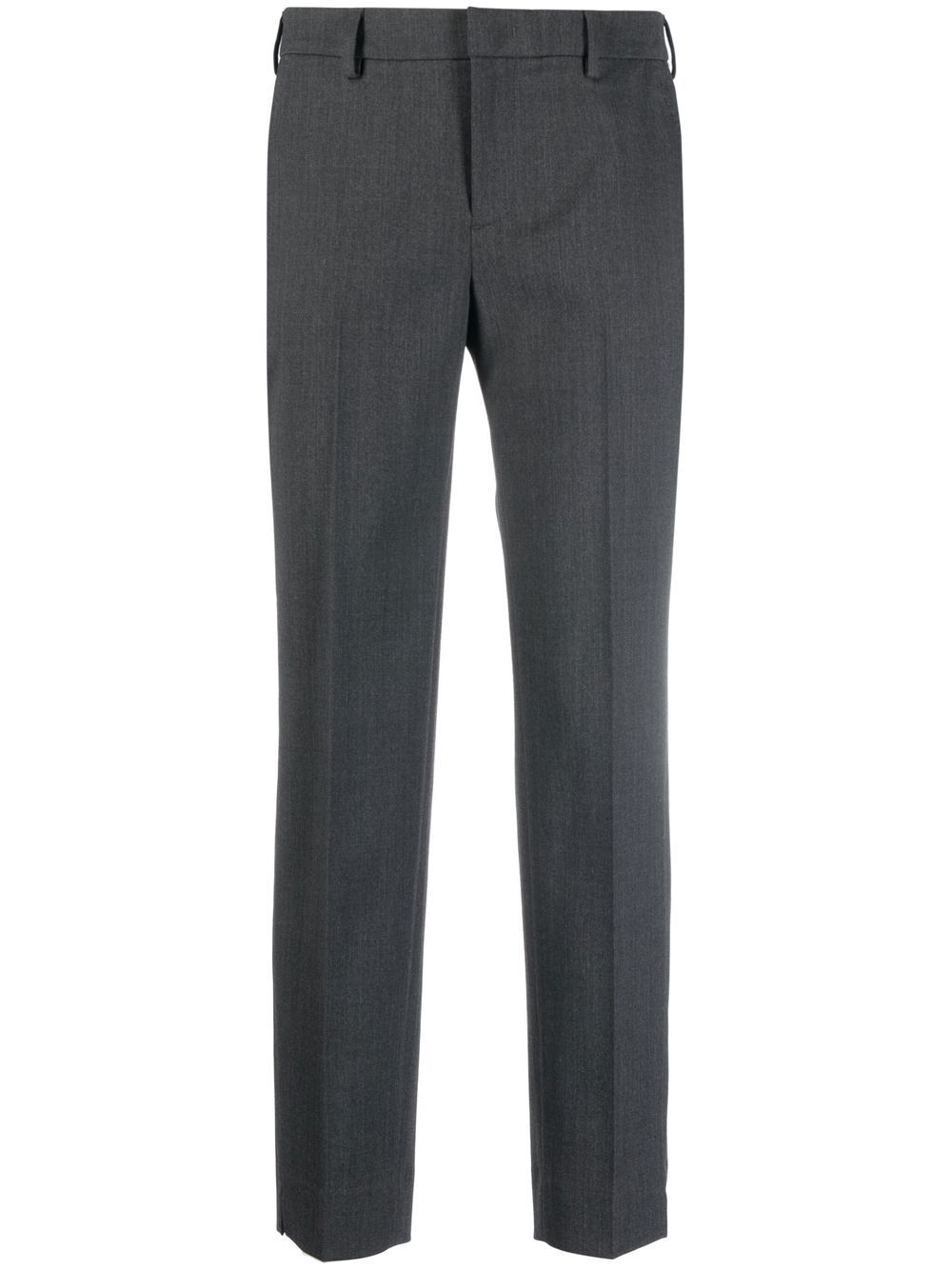 Pt Torino Cropped Slim Tailored Trousers In Grey