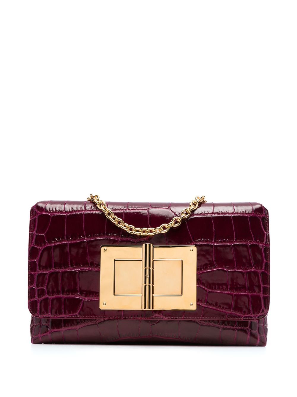 

TOM FORD bolsa de mano con efecto de piel de cocodrilo - Morado