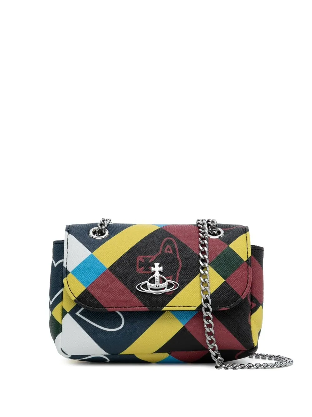 

Vivienne Westwood Orb and Heart Check crossbody bag - Multicolour