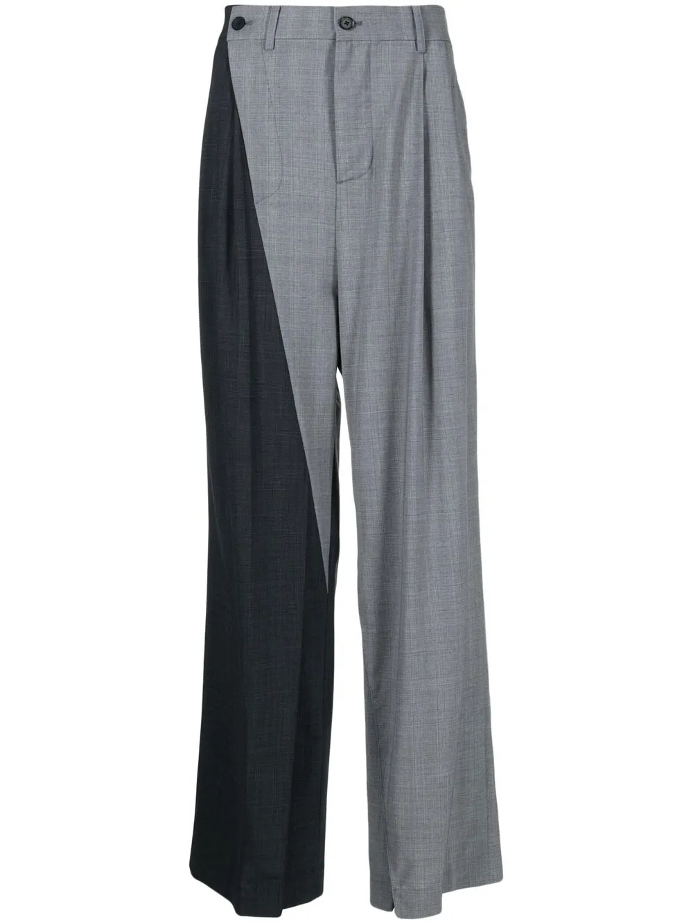 

Feng Chen Wang pantalones con diseño de dos tonos - Gris