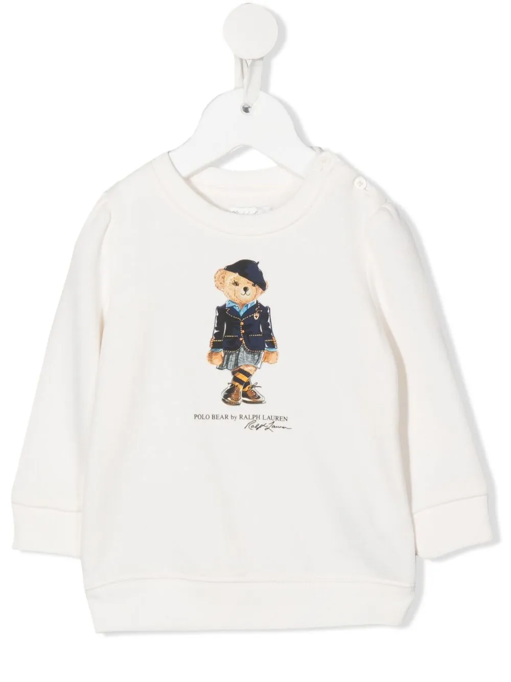 

Ralph Lauren Kids sudadera con motivo Polo Bear - Blanco