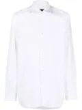 Barba cutaway-collar cotton shirt - White