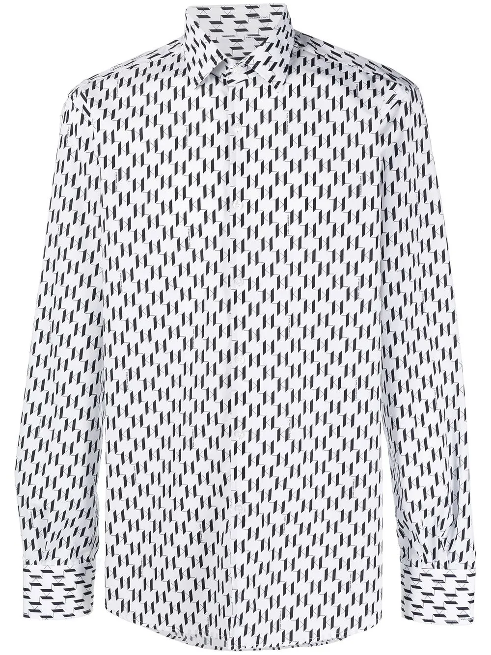 Karl Lagerfeld monogram-print Cotton Shirt - Farfetch