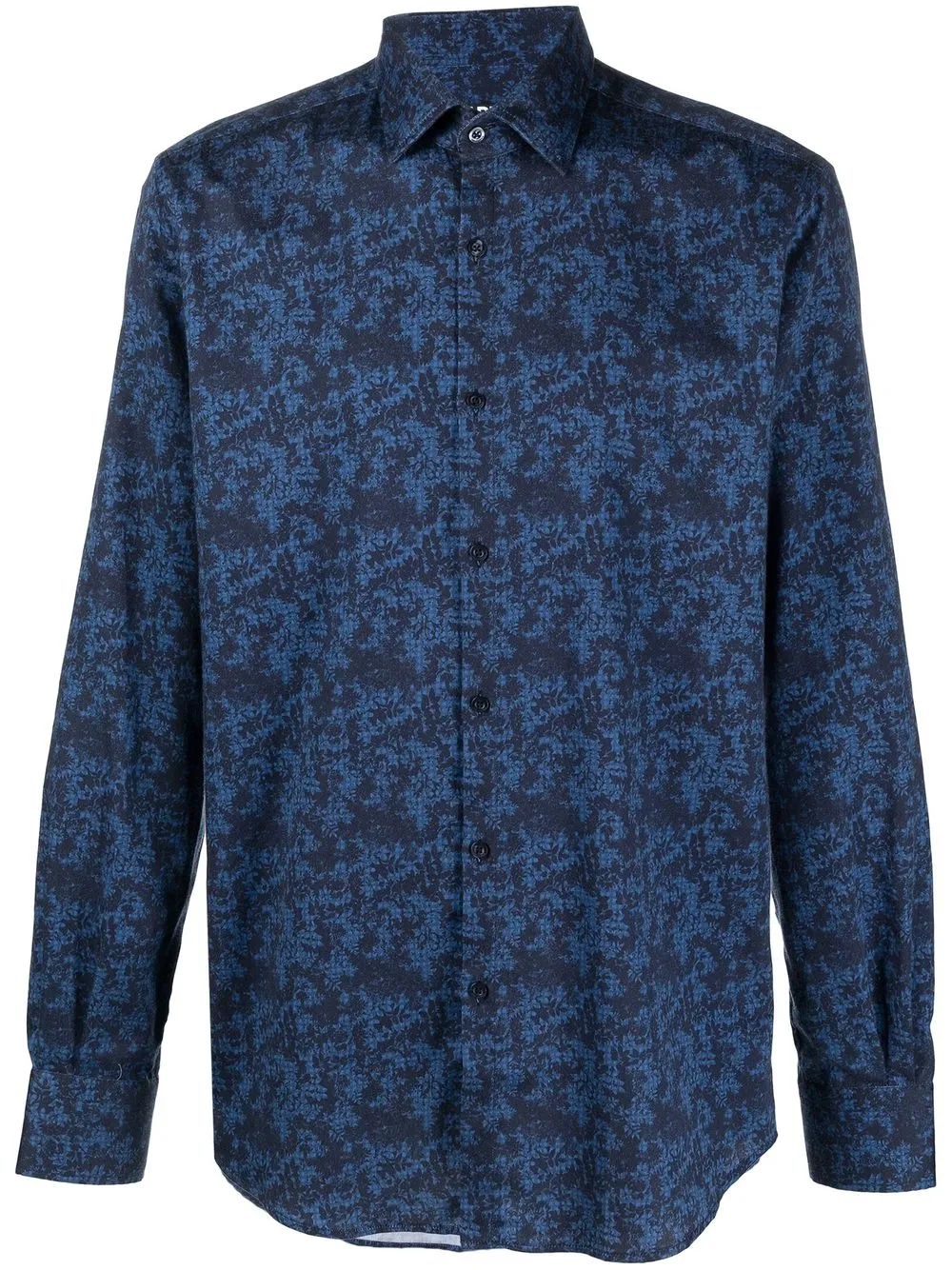 

Karl Lagerfeld floral-print cotton shirt - Blue