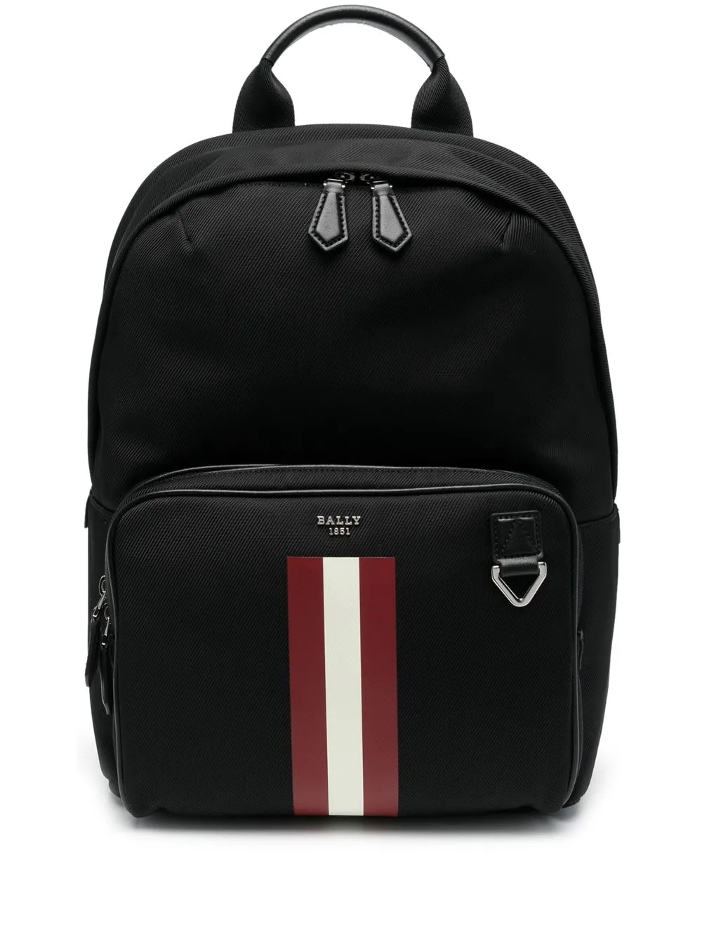 

Bally mochila con cierre y placa del logo - Negro