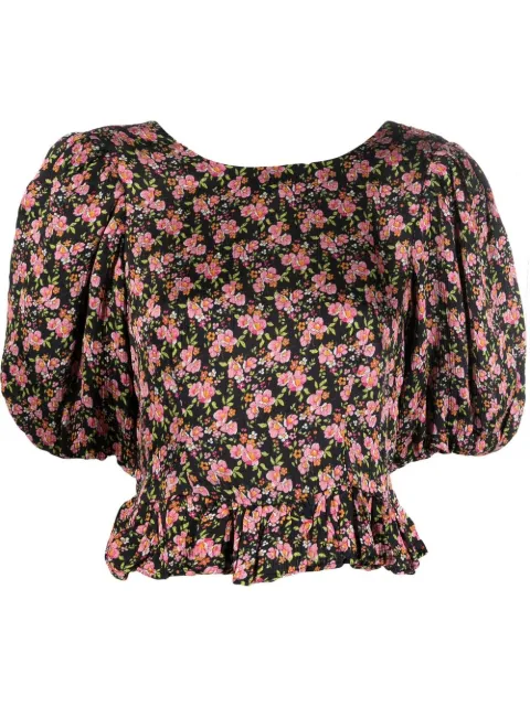 byTiMo floral-print ruffle-hem blouse