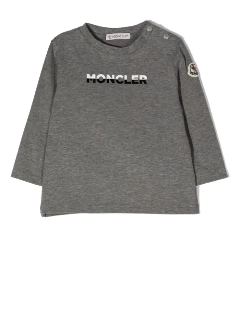 Moncler Enfant logo-patch long-sleeved T-shirt