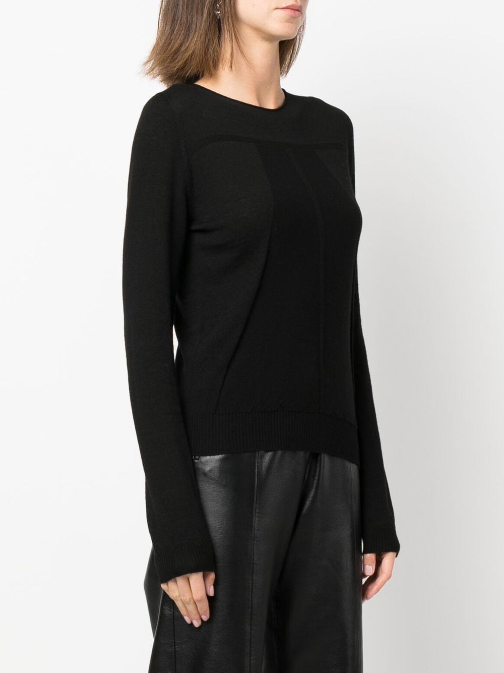 Rick Owens Panelled Virgin Wool Jumper - Farfetch