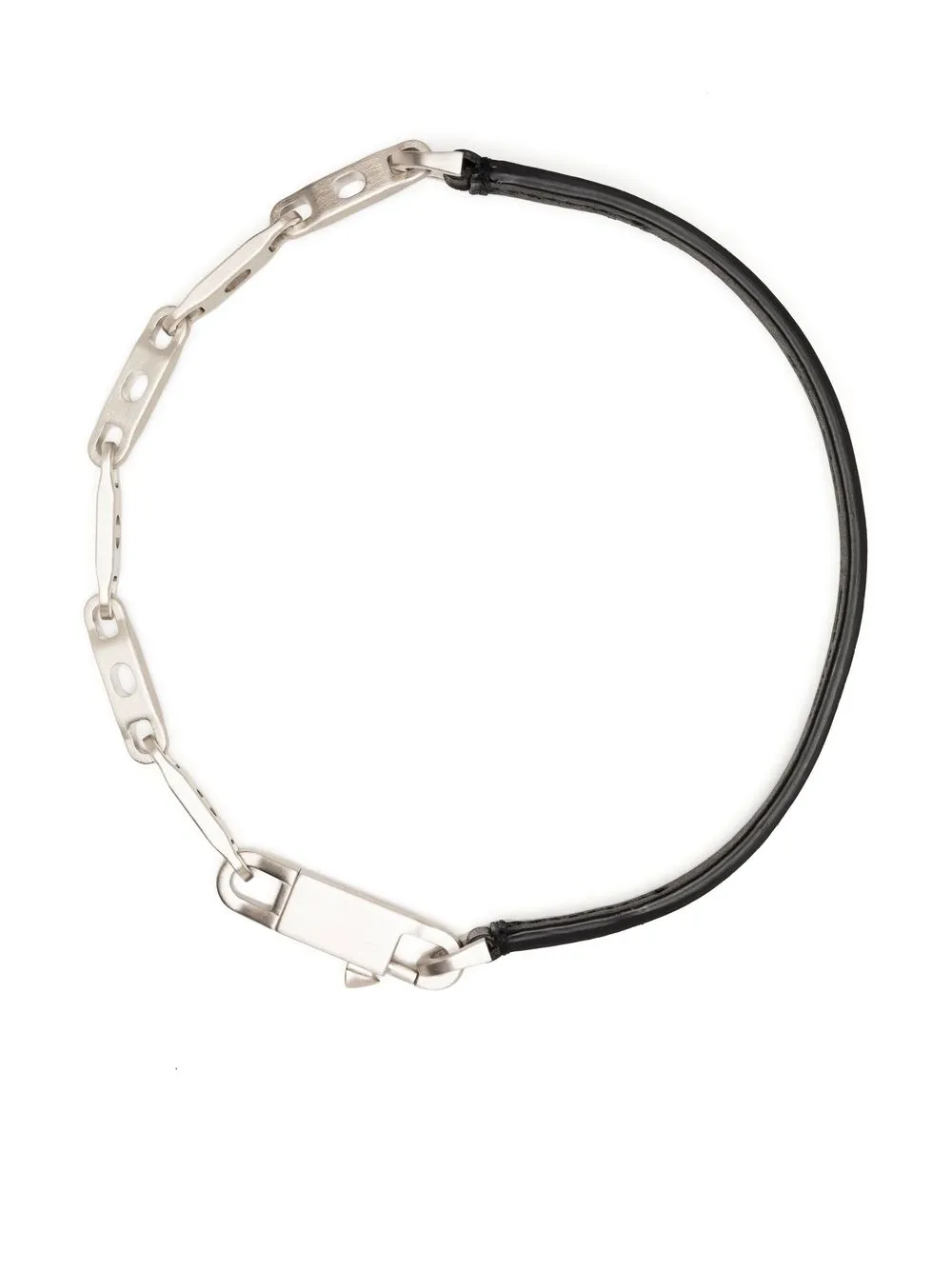 

Rick Owens leather & chain-link choker - Black