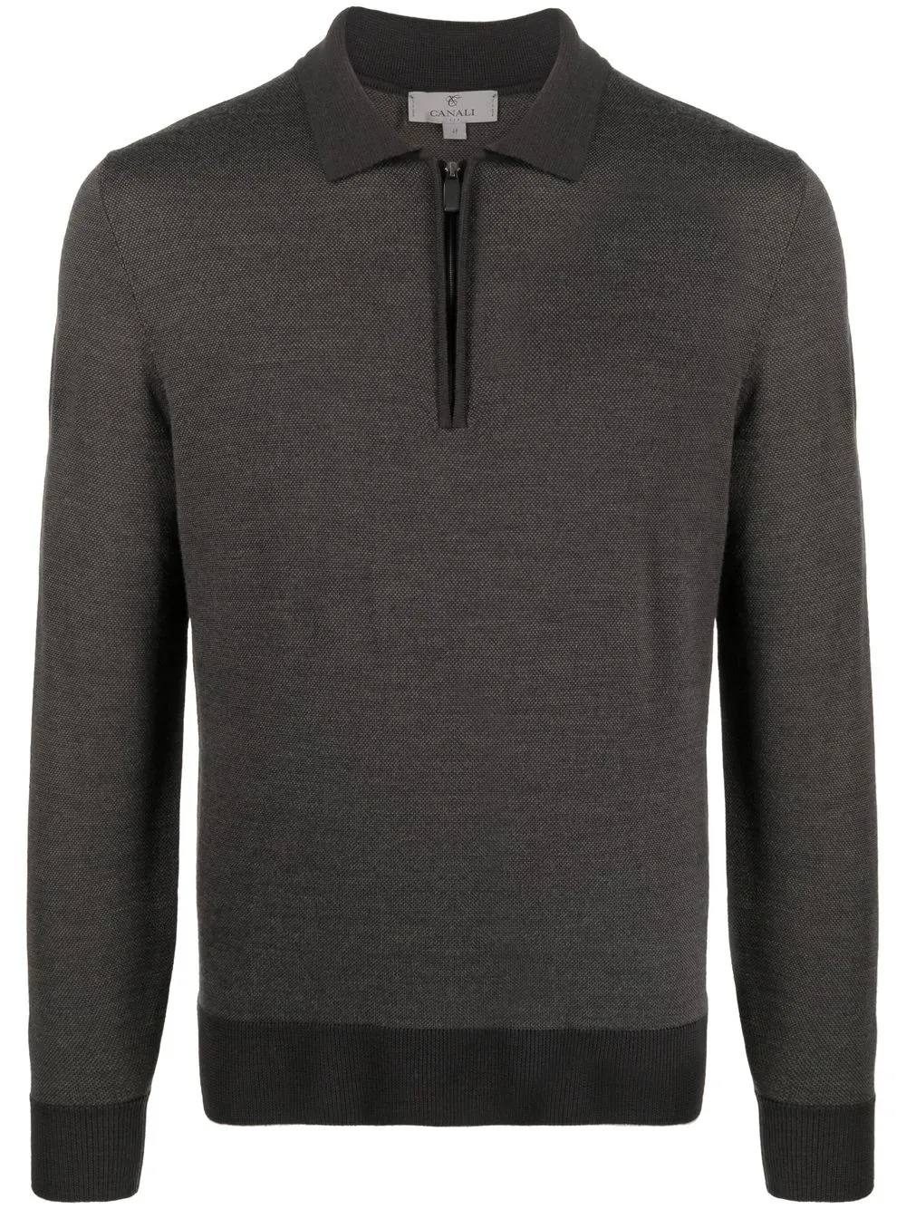 

Canali fine-knit wool polo jumper - Grey