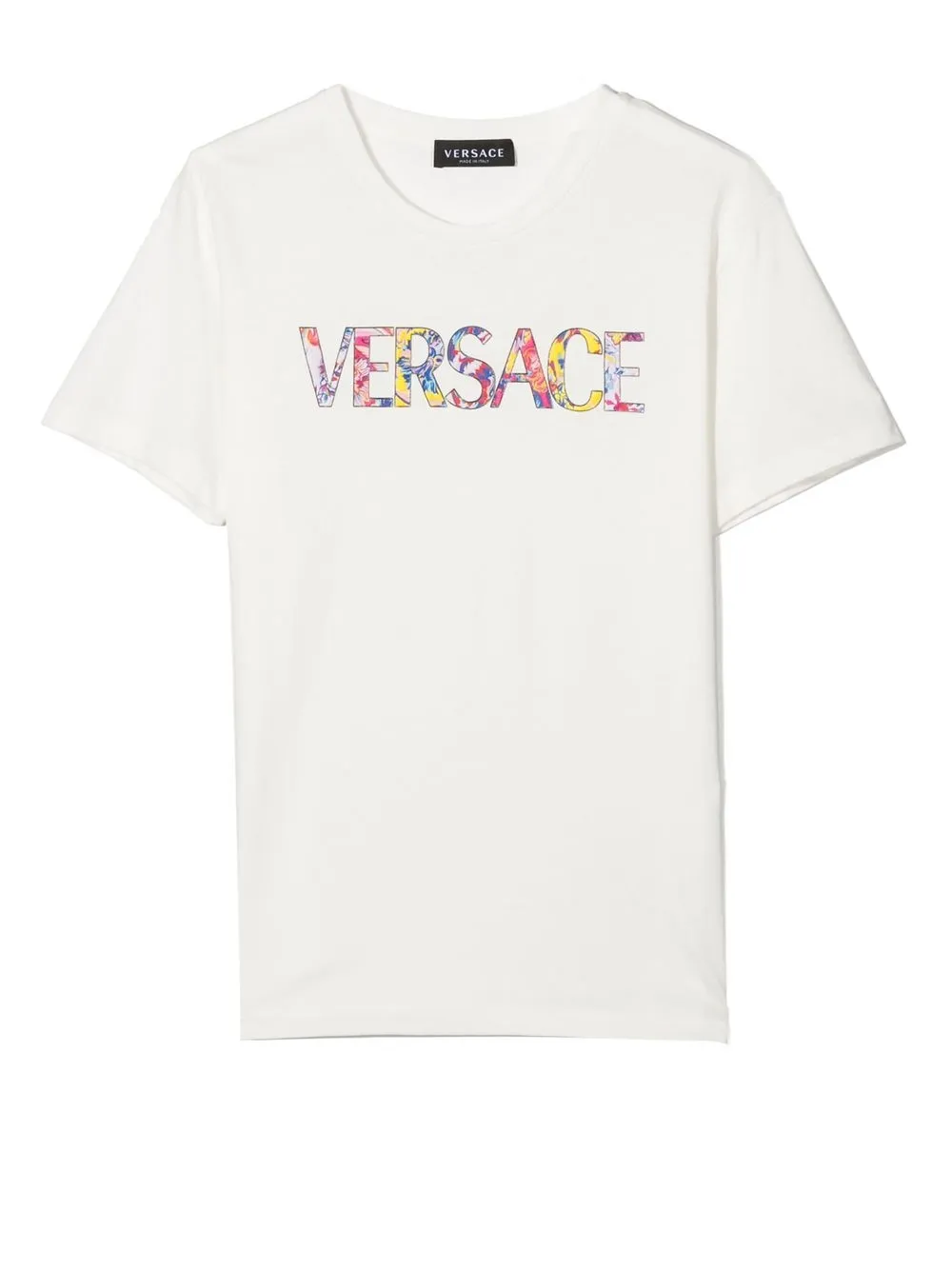 

Versace Kids playera con logo estampado - Blanco