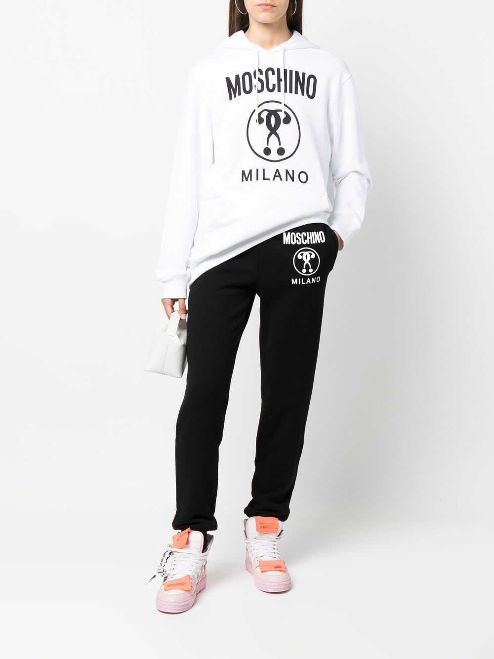 Moschino Hoodie met logoprint - Wit