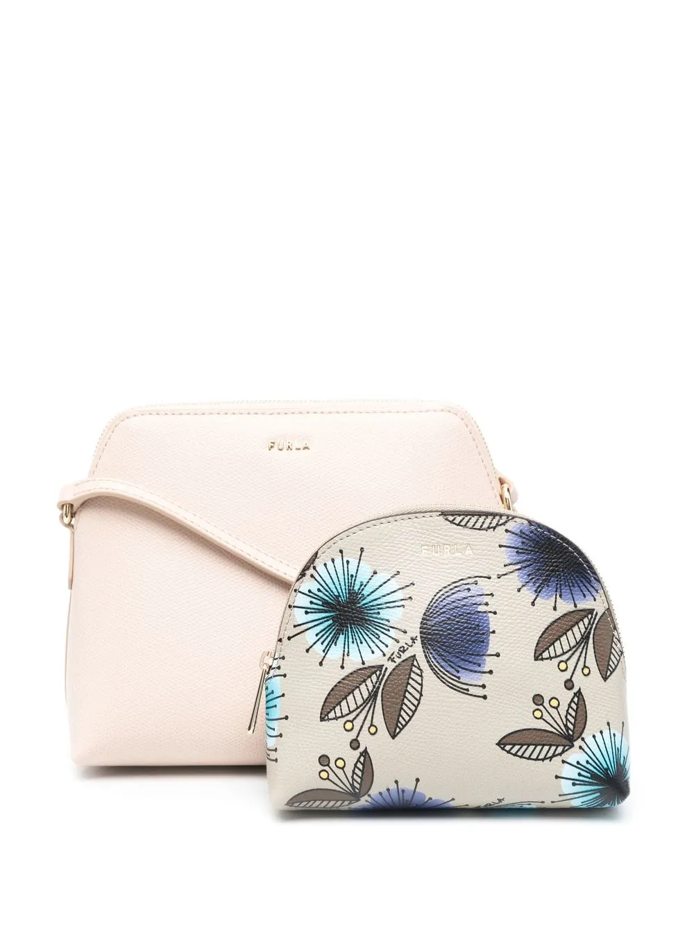 

Furla floral-print pouch crossbody bag - Pink