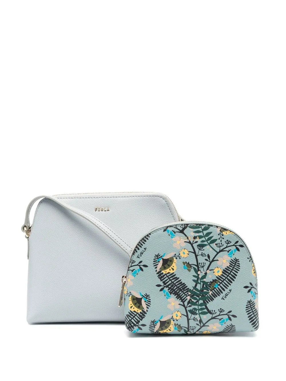 

Furla bolsa crossbody con estampado floral - Azul