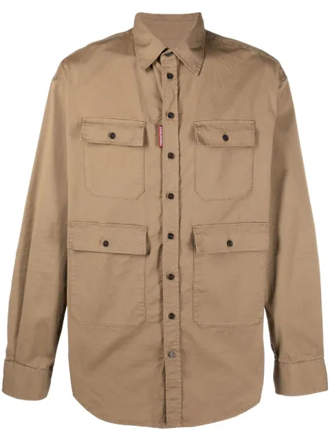 patch-pocket button-up shirt