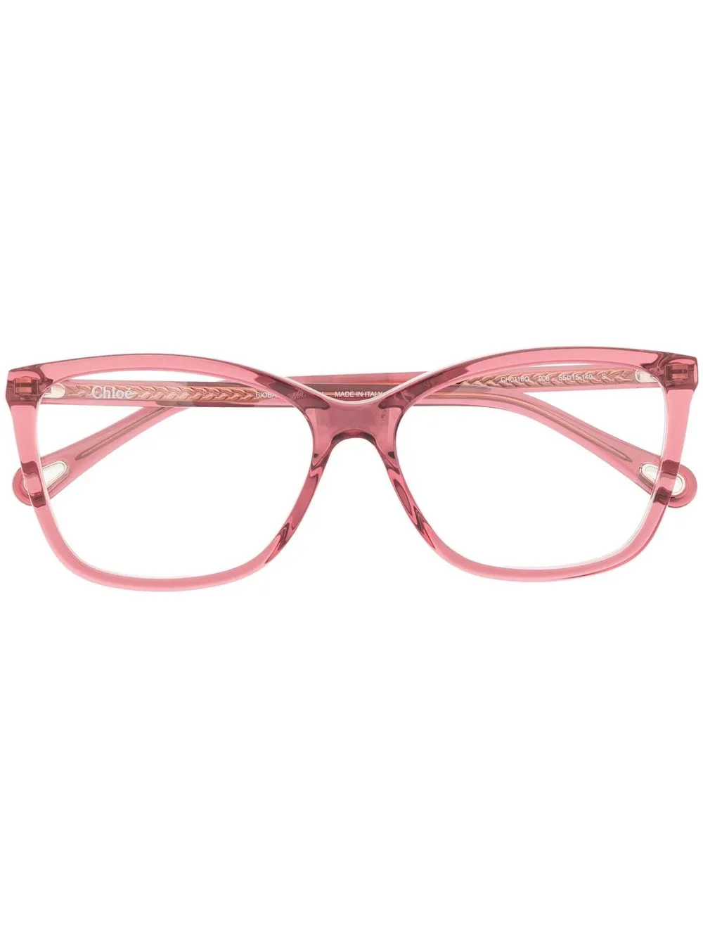 

Chloé Eyewear lentes con armazón cuadrada - Rosado