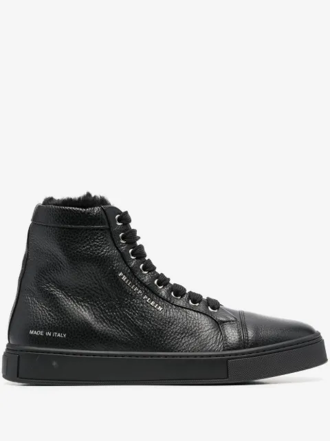 Philipp Plein shearling lined high-top sneakers 