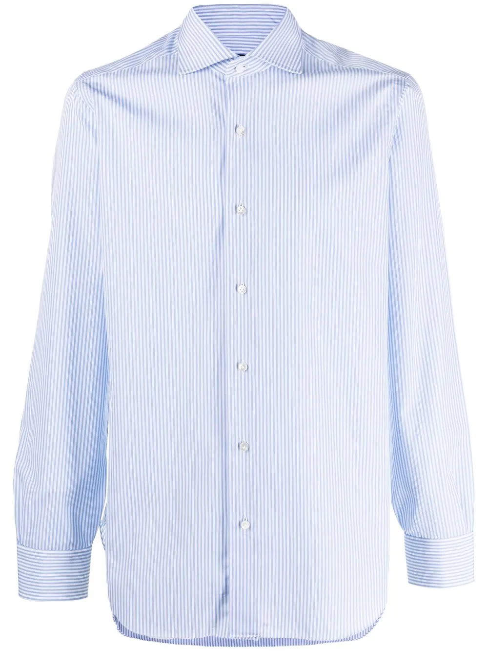 

Barba striped spread-collar shirt - Blue