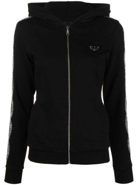 Philipp Plein rhinestone-embellished full-zip hoodie Women