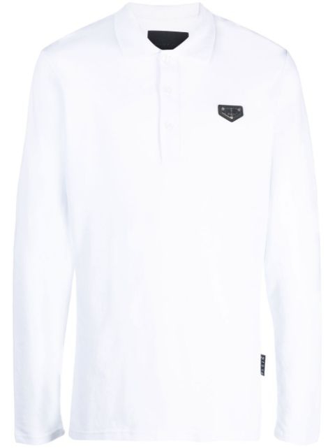 Philipp Plein logo-plaque polo shirt Men