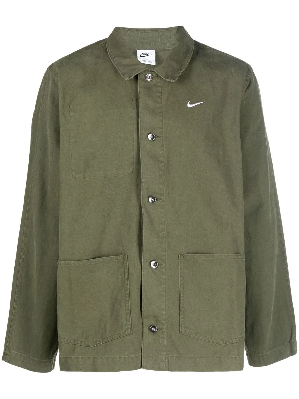 

Nike swoosh-detail shirt jacket - Green