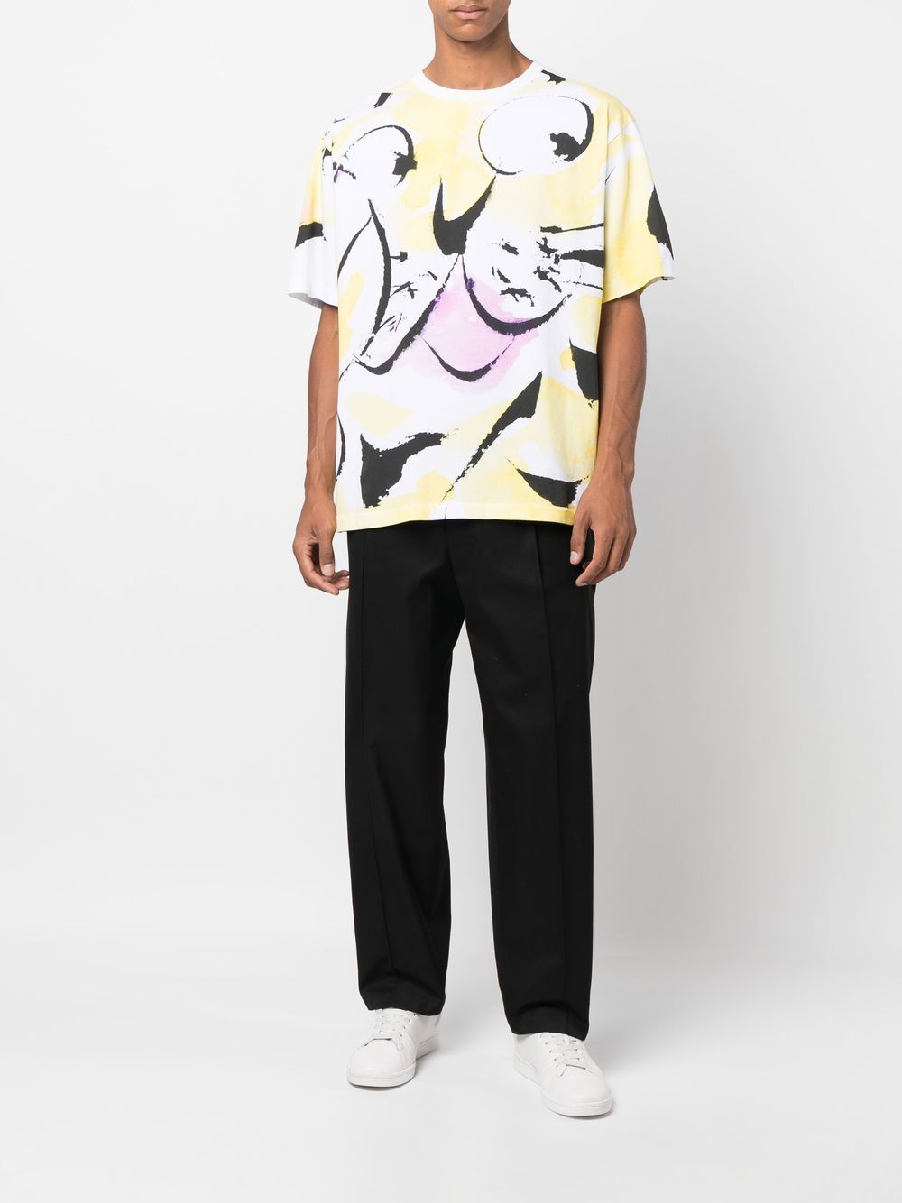Kenzo T-shirt met abstracte print - Wit