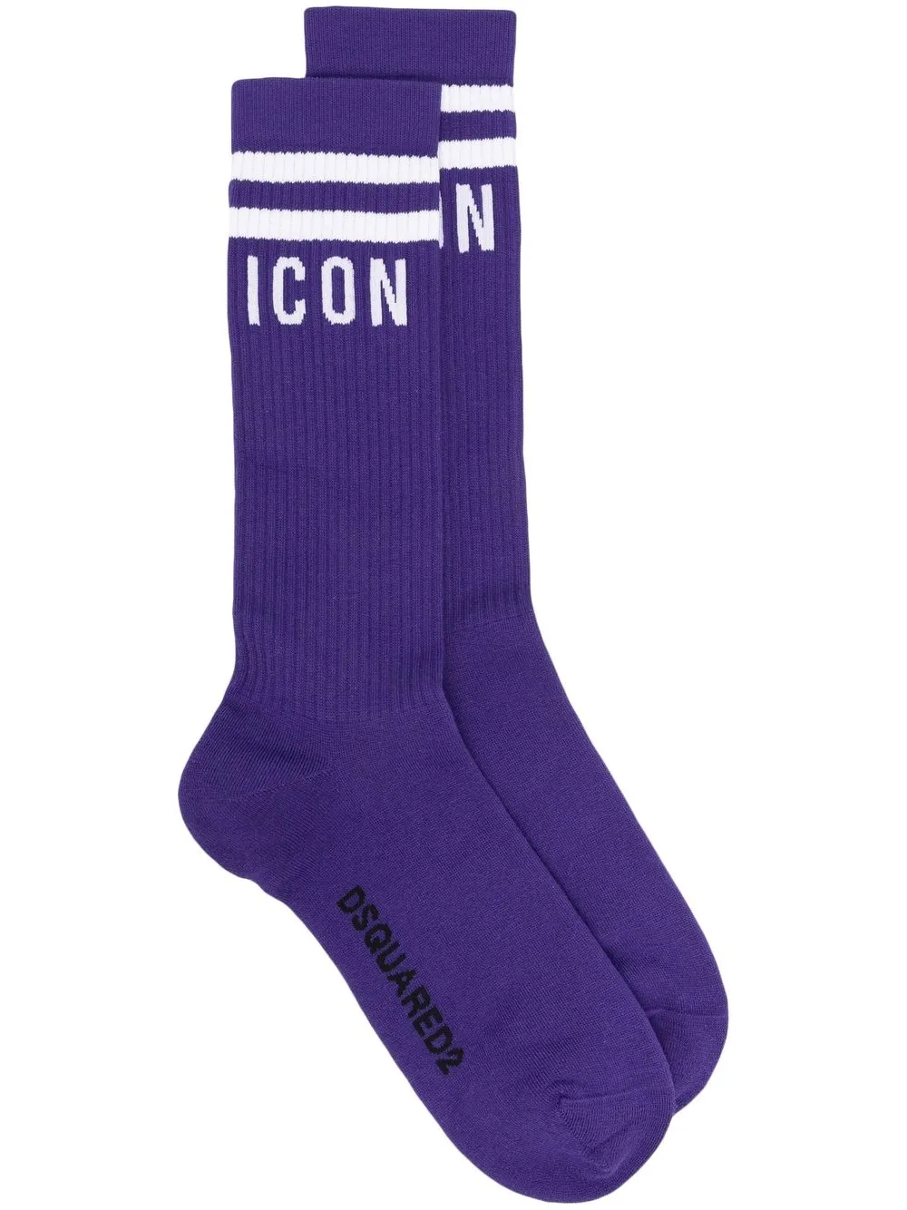 

Dsquared2 calcetines con logo tejido en intarsia - Morado