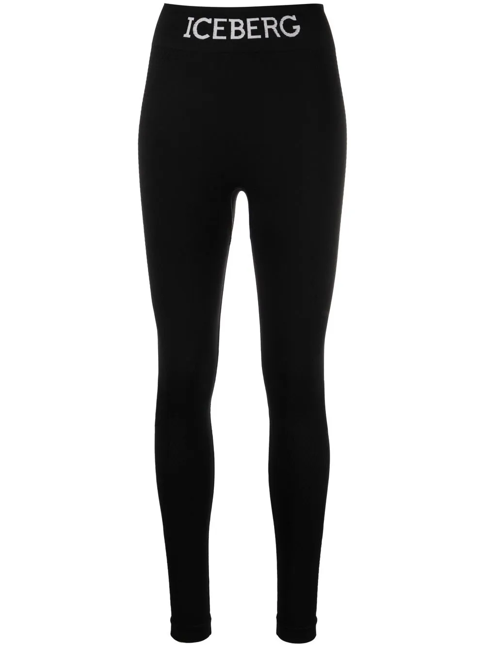 

Iceberg logo-waistband leggings - Black